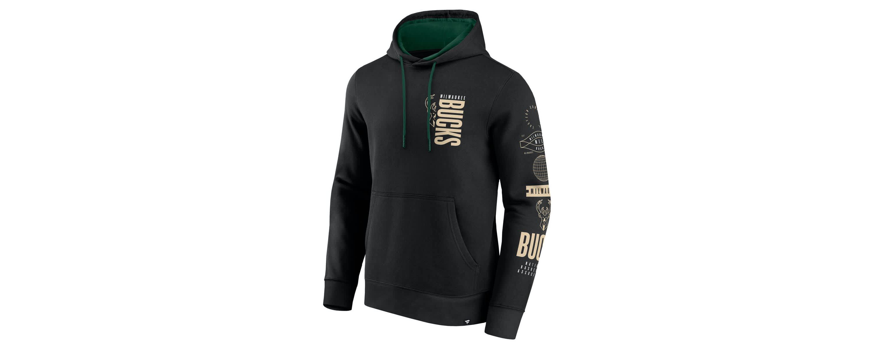 NBA Fanatics Milwaukee Bucks Game Time Crossover Pullover Hoodie