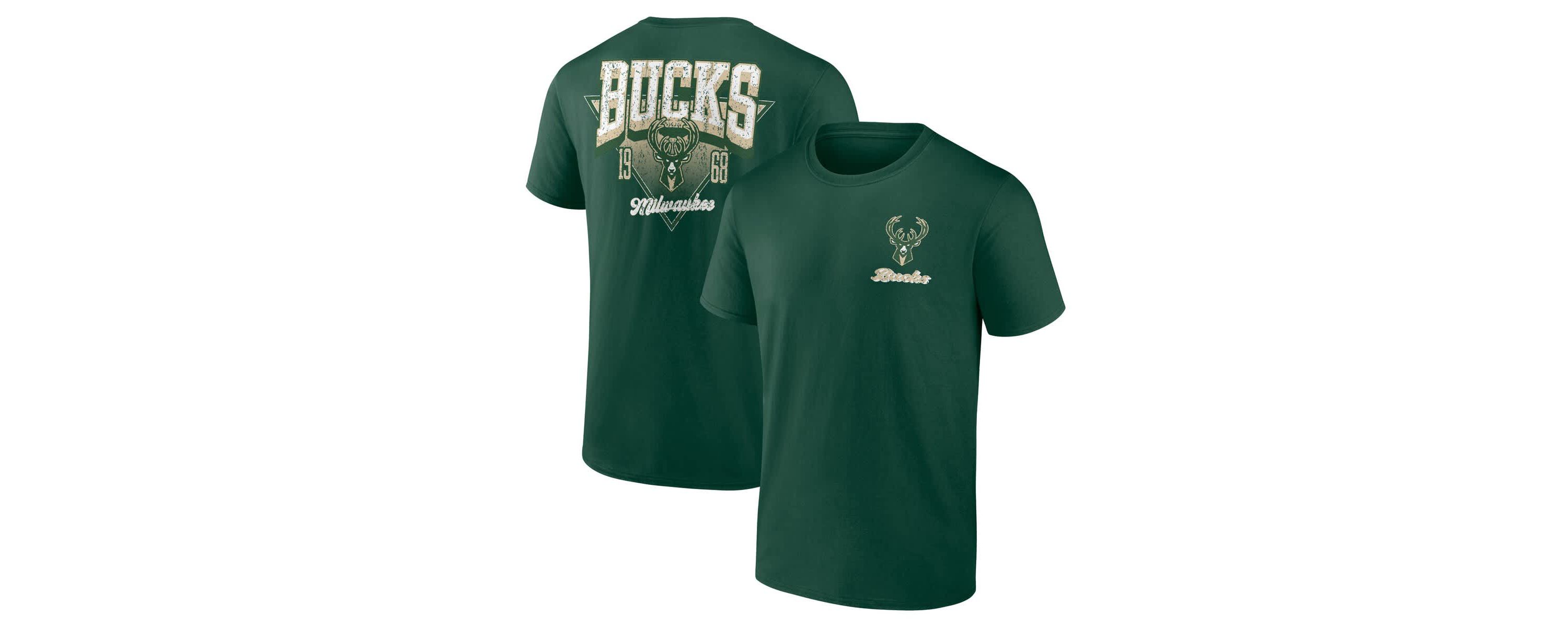 NBA Logo Athletic Hunter Milwaukee Bucks Never Over T-Shirt