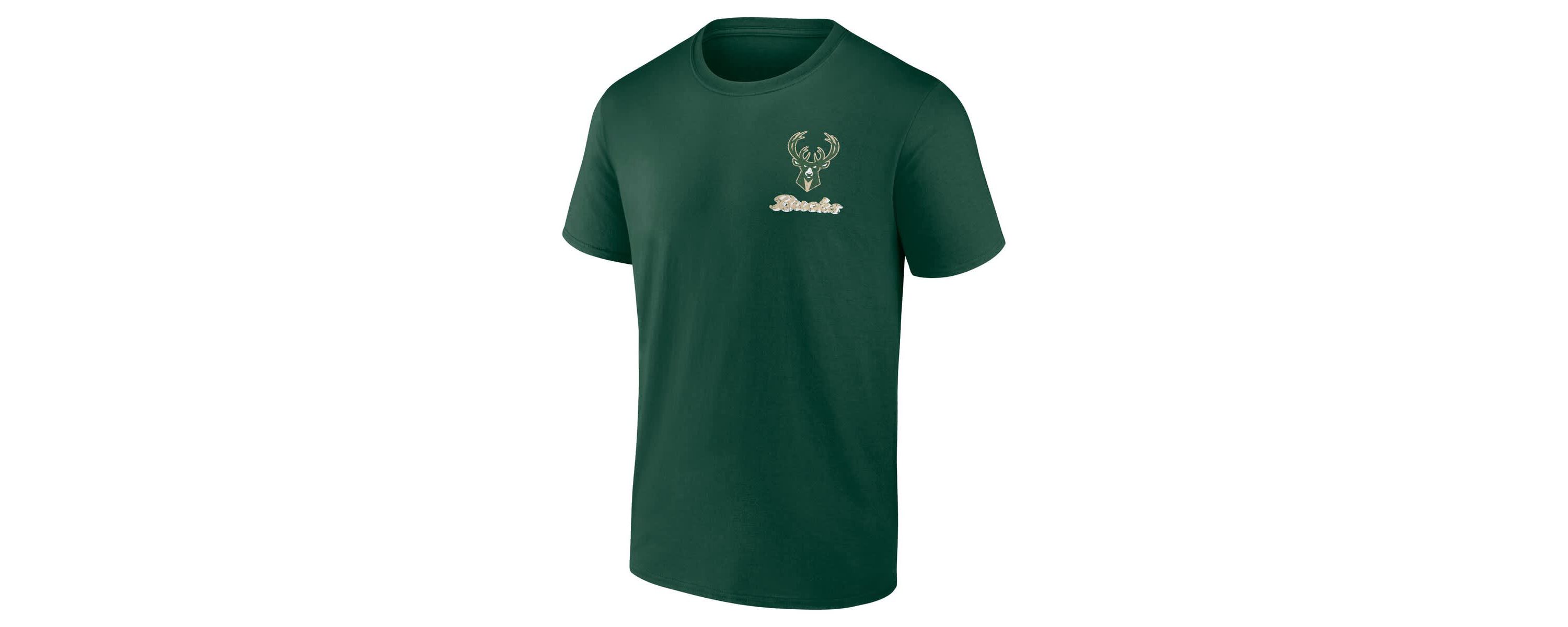 NBA Logo Athletic Hunter Milwaukee Bucks Never Over T-Shirt