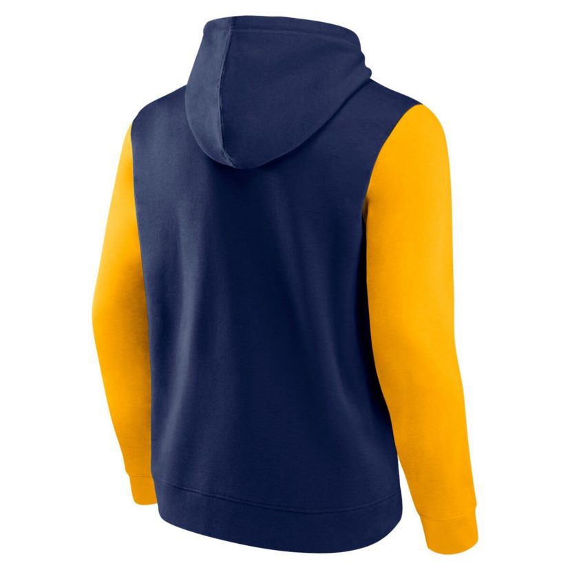 NBA Logo Athletic Denver Nuggets Outline Colorblock Pullover Hoodie