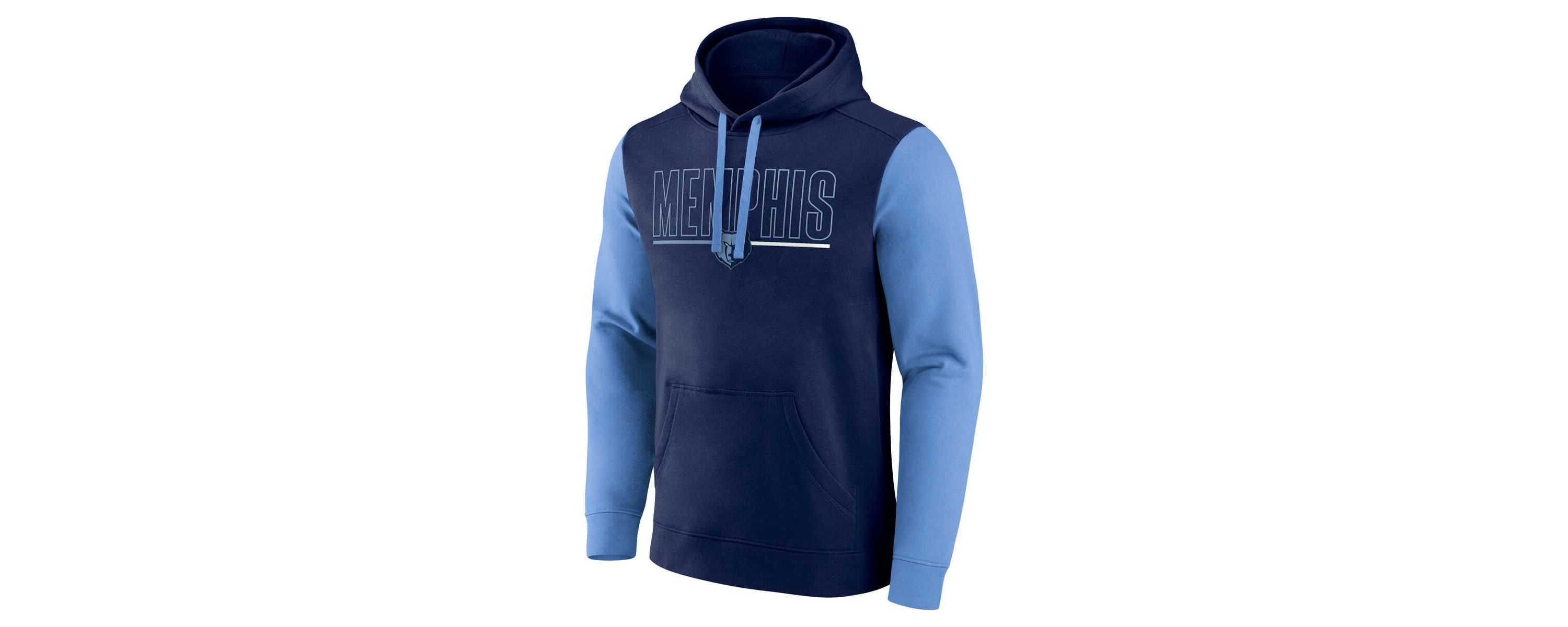 NBA Logo Athletic Memphis Grizzlies Outline Colorblock Pullover Hoodie
