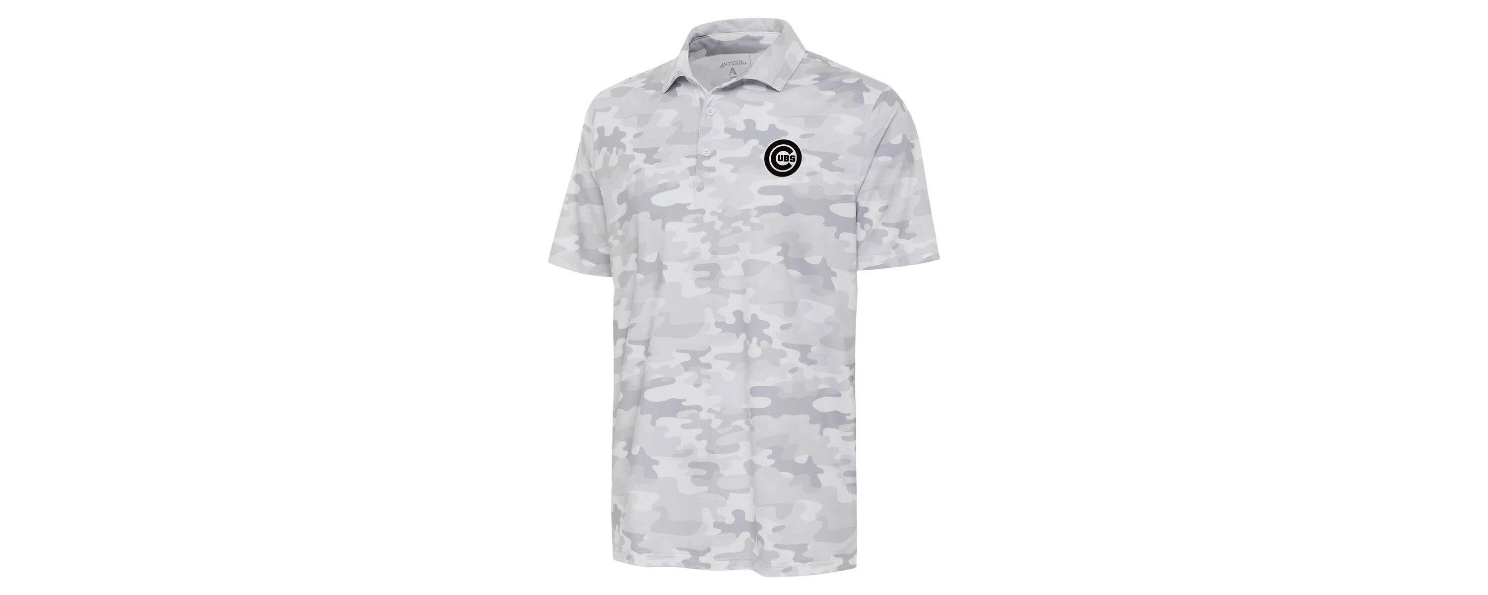 MLB Chicago Cubs Brushed Metallic Logo Collide Polo