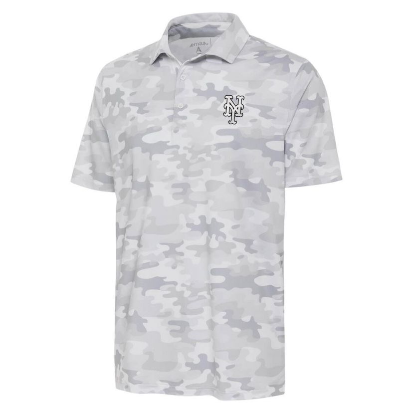 MLB New York Mets Brushed Metallic Logo Collide Polo
