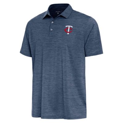 Antigua Men's MLB Minnesota Twins Layout Polo, Navy Blue, 3XL