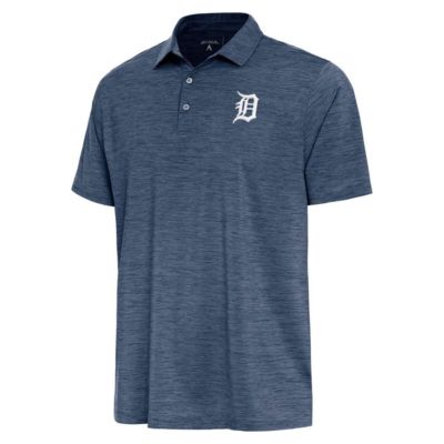 Antigua Men's MLB Detroit Tigers Layout Polo, Navy Blue, 2XL