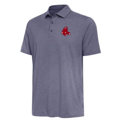 Antigua Men's Boston Red Sox MLB Boston Sox Scheme Polo, Navy Blue, 2XL