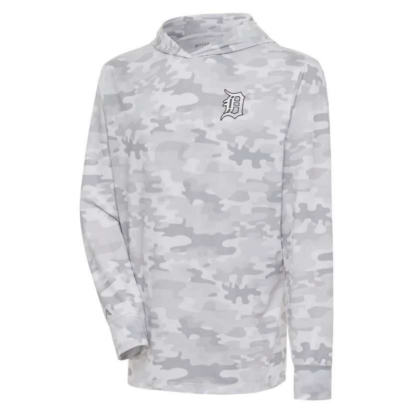 MLB Detroit Tigers Brushed Metallic Logo Sector Pullover Hoodie