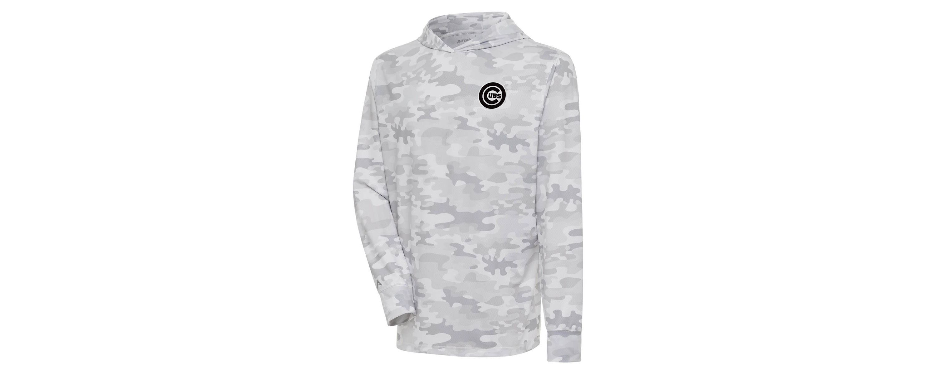 MLB Chicago Cubs Brushed Metallic Logo Sector Pullover Hoodie