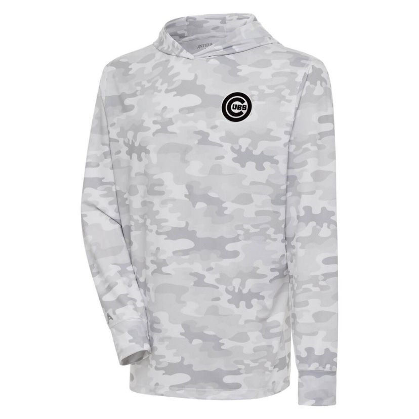 MLB Chicago Cubs Brushed Metallic Logo Sector Pullover Hoodie