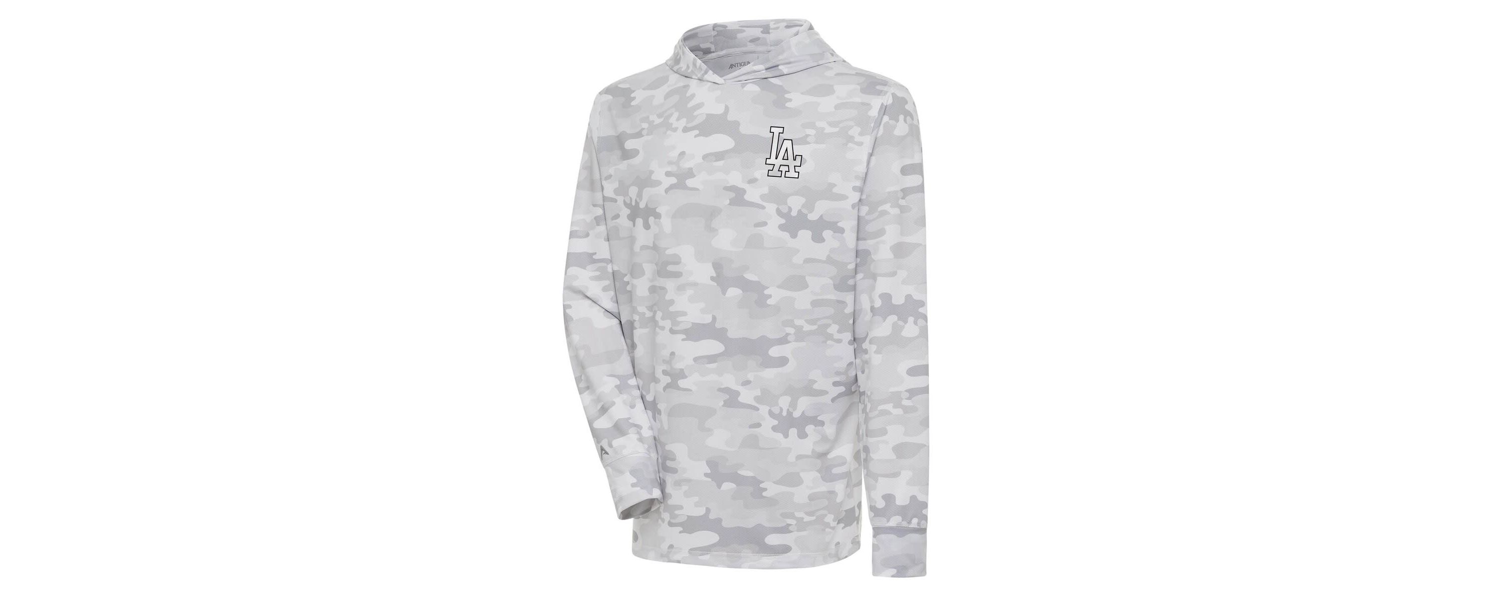 MLB Los Angeles Dodgers Brushed Metallic Logo Sector Pullover Hoodie