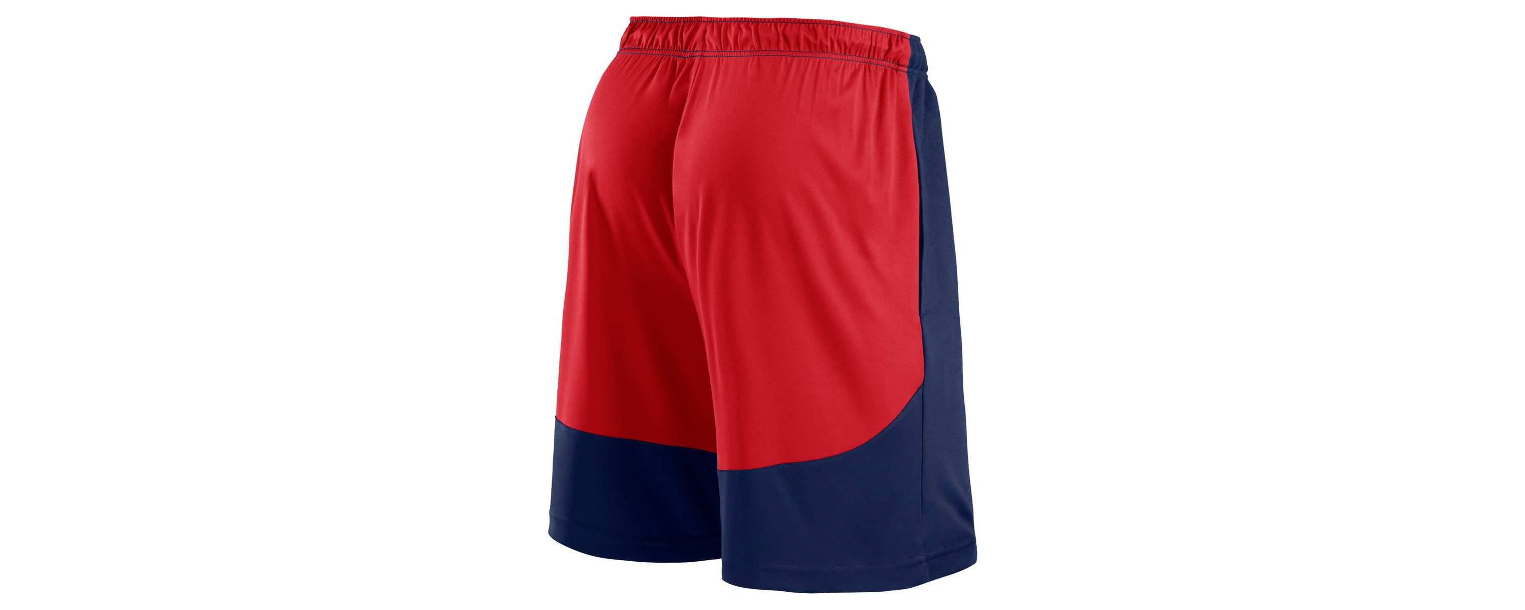 MLB Fanatics Navy/Red Atlanta Braves Launch Polyester Shorts