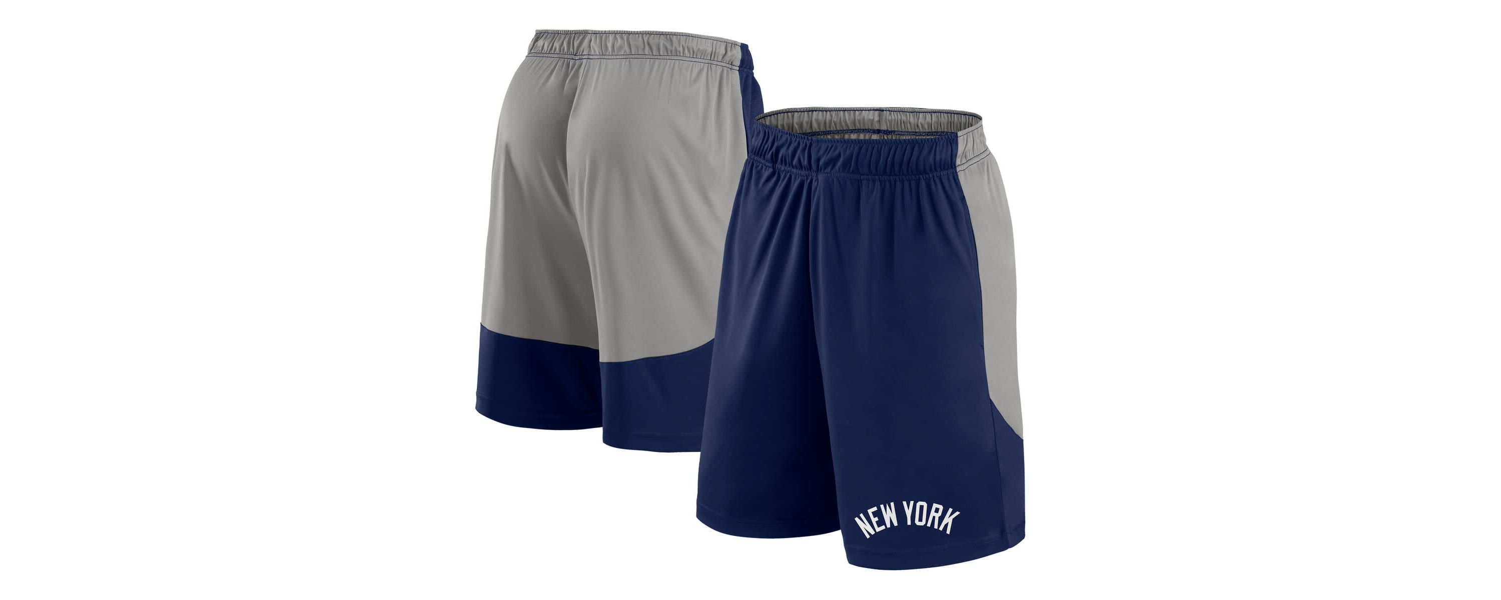 MLB Fanatics Navy/Gray New York Yankees Launch Polyester Shorts