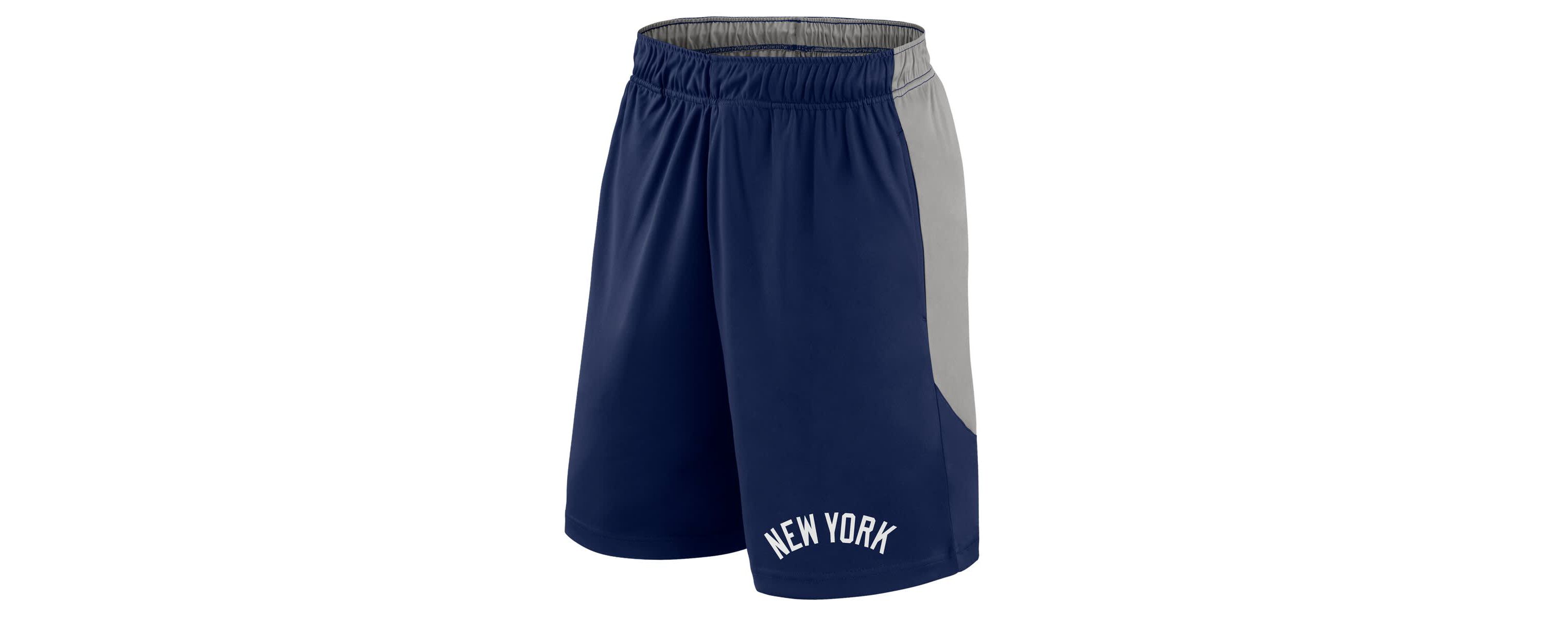 MLB Fanatics Navy/Gray New York Yankees Launch Polyester Shorts