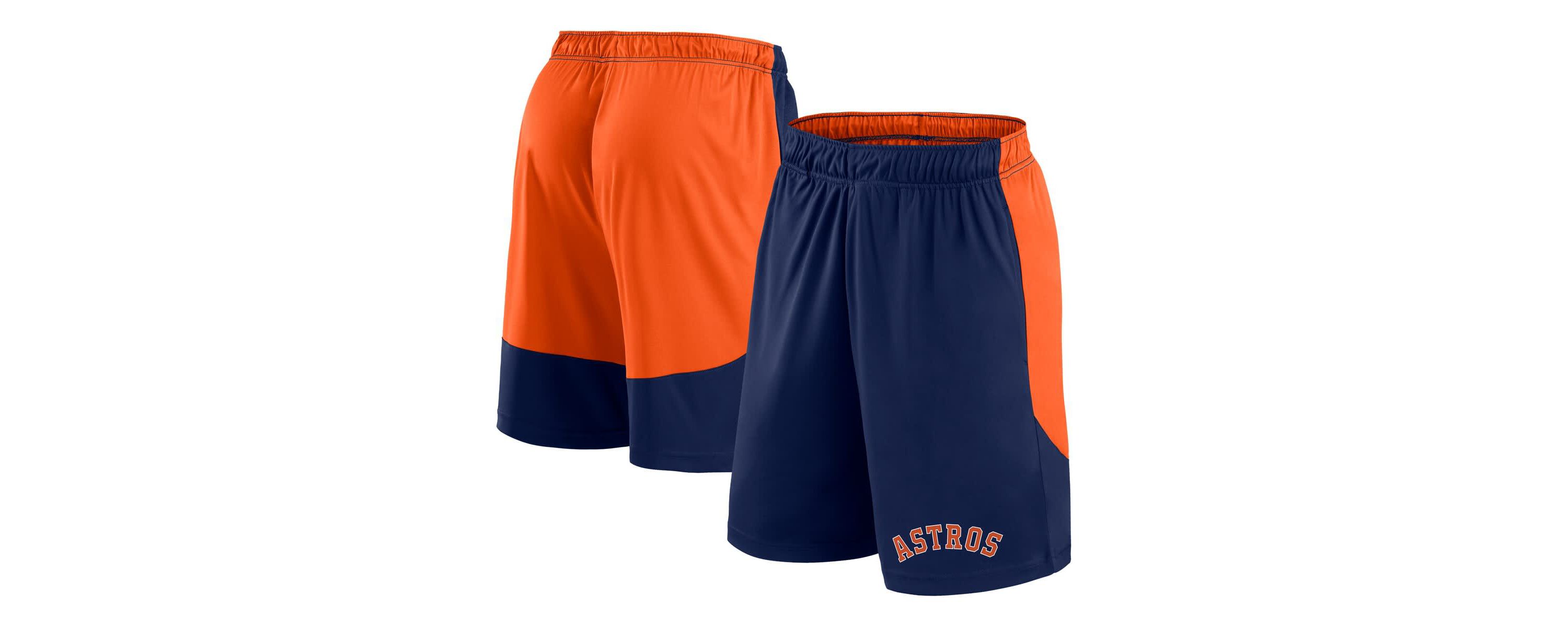 MLB Fanatics Navy/Orange Houston Astros Launch Polyester Shorts