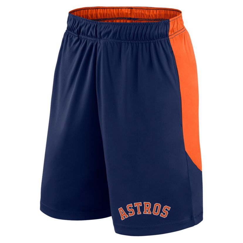 MLB Fanatics Navy/Orange Houston Astros Launch Polyester Shorts