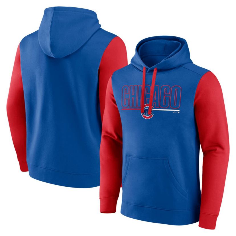 MLB Fanatics Chicago Cubs Outline Fleece Pullover Hoodie
