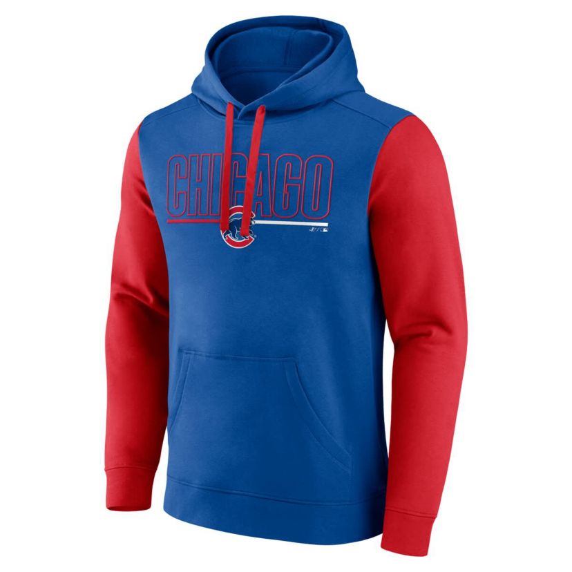 MLB Fanatics Chicago Cubs Outline Fleece Pullover Hoodie