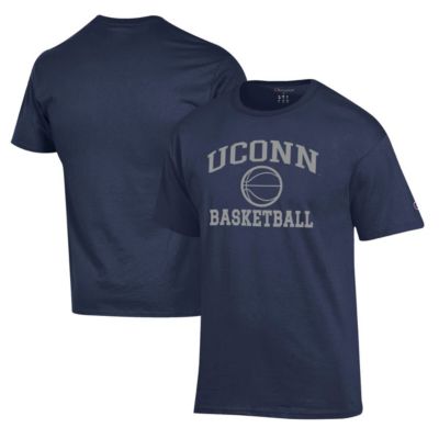 Champion Men's Connecticut Huskies NCAA UConn Huskies Basketball Icon T-Shirt, Navy Blue, 3XL