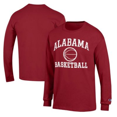 Champion Mens Alabama Crimson Tide NCAA Alabama Tide Basketball Icon Long Sleeve TShirt