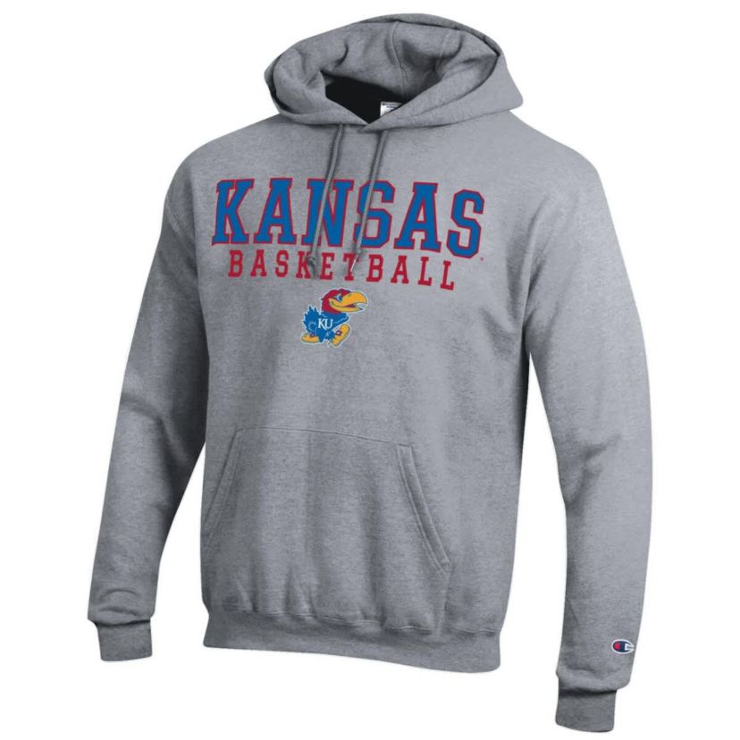 NCAA Kansas Jayhawks Basketball Stack Pullover Hoodie
