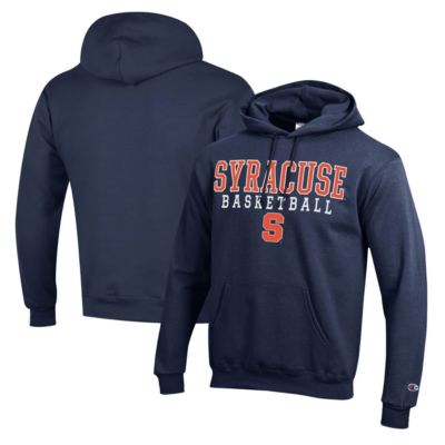 Champion Men's Syracuse Orange NCAA Syracuse Basketball Stack Pullover Hoodie, Navy Blue, Large