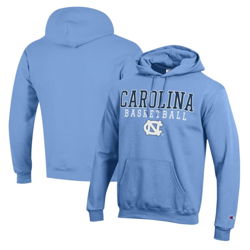 NCAA Carolina North Carolina Tar Heels Basketball Stack Pullover Hoodie