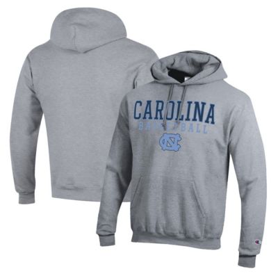 Champion Men's NCAA North Carolina Tar Heels Basketball Stack Pullover Hoodie, Gray, XL