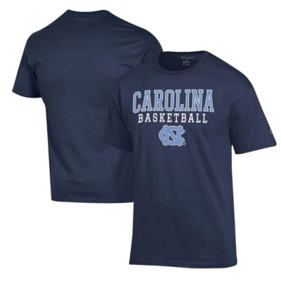 Champion Men's NCAA North Carolina Tar Heels Basketball Stack T-Shirt, Navy Blue, 3XL