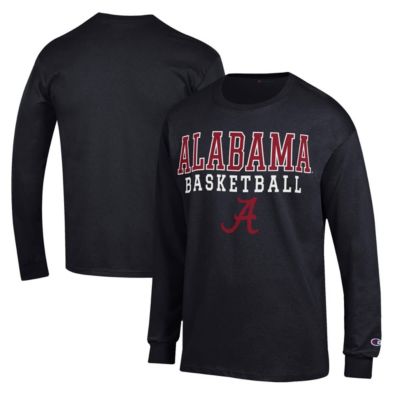 Champion Mens Alabama Crimson Tide NCAA Alabama Tide Basketball Stack Long Sleeve TShirt