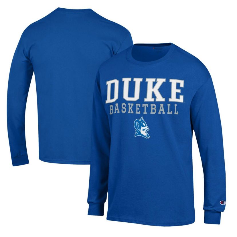 Duke Blue Devils NCAA Duke Devils Basketball Stack Long Sleeve T-Shirt