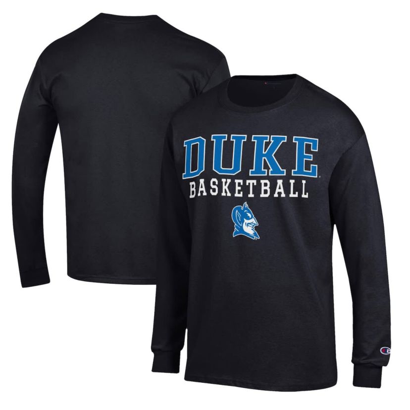 Duke Blue Devils NCAA Duke Devils Basketball Stack Long Sleeve T-Shirt
