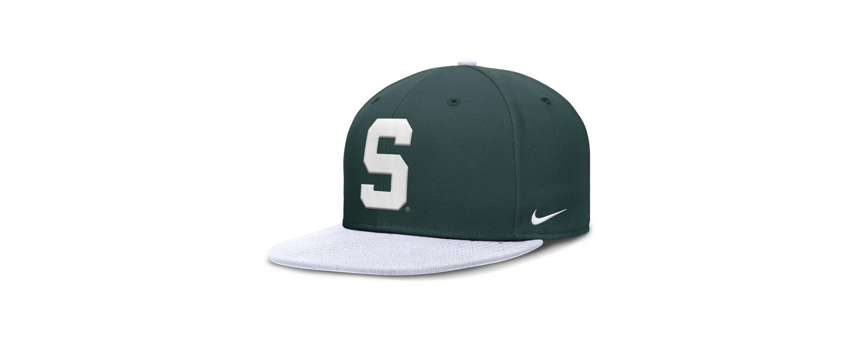 NCAA Nike Green/White Michigan State Spartans Two-Tone Primetime Performance Fitted Hat