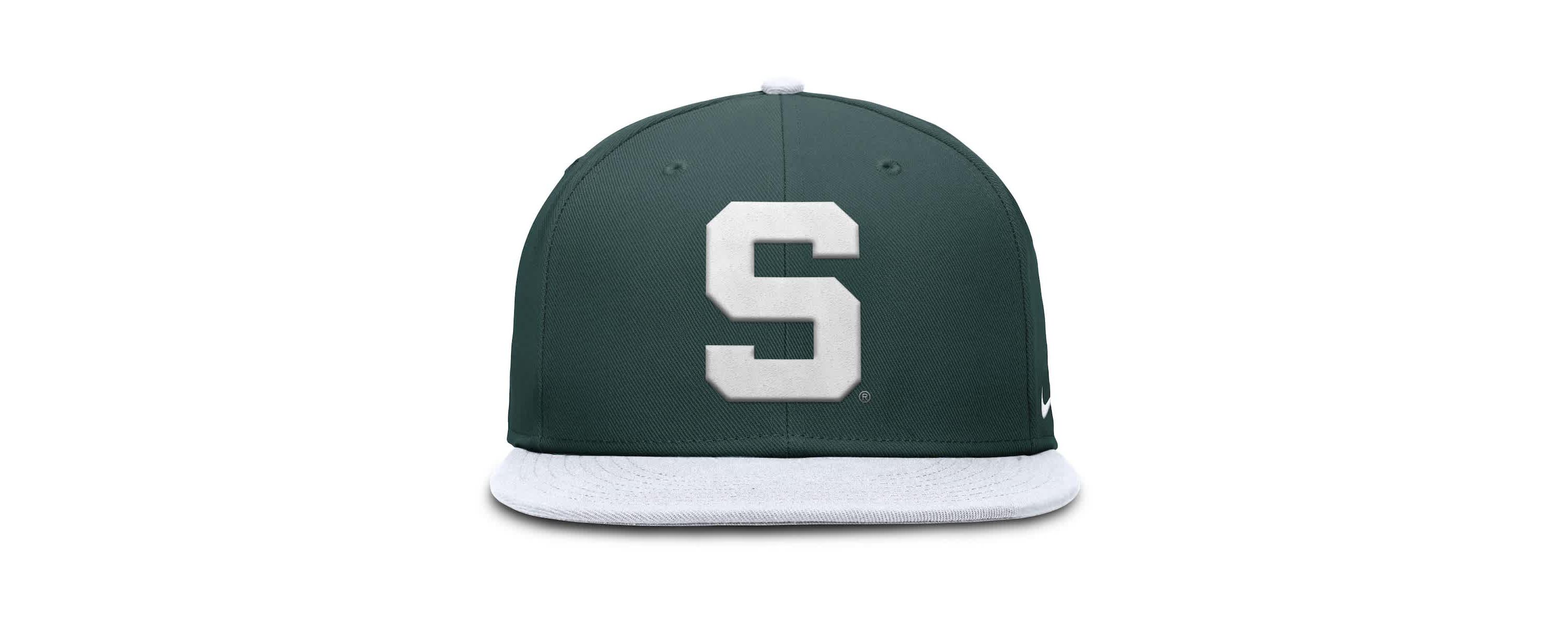 NCAA Nike Green/White Michigan State Spartans Two-Tone Primetime Performance Fitted Hat