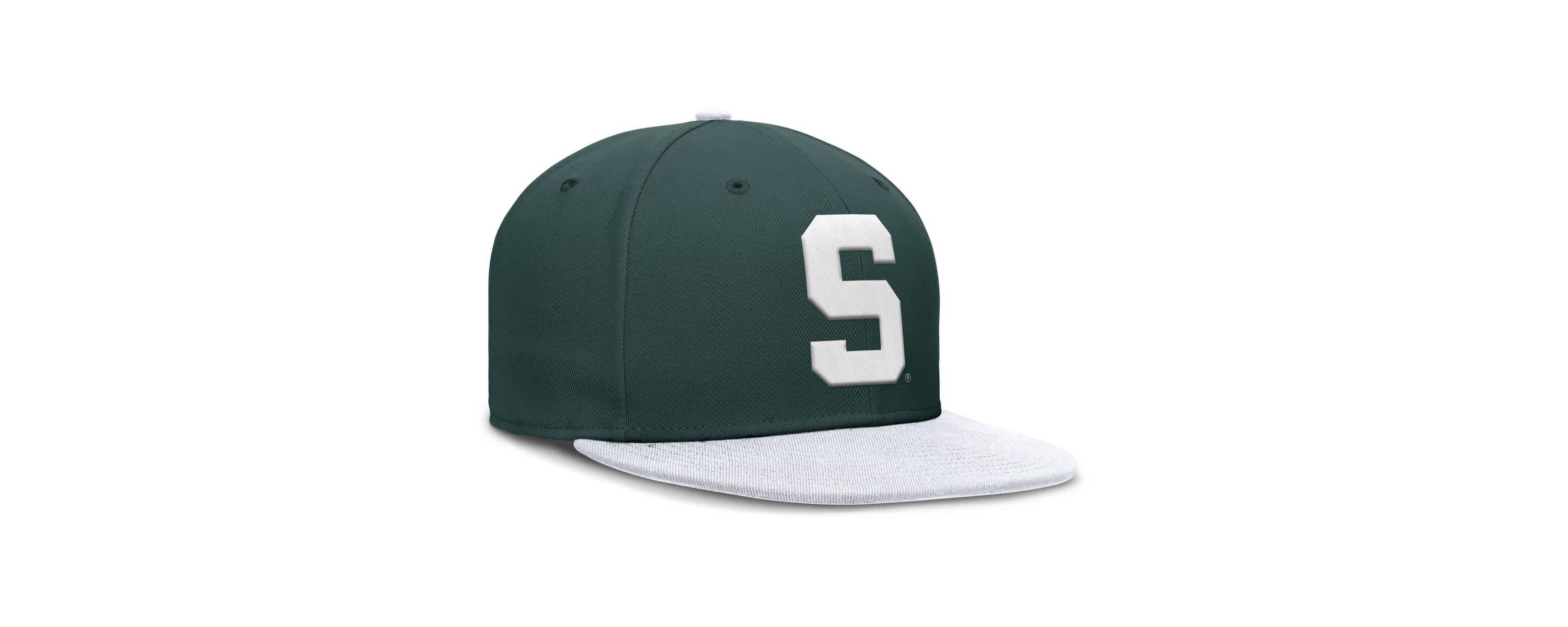 NCAA Nike Green/White Michigan State Spartans Two-Tone Primetime Performance Fitted Hat