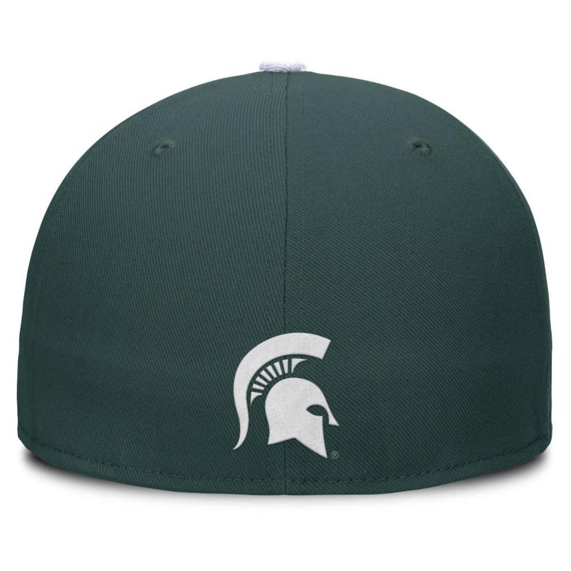NCAA Nike Green/White Michigan State Spartans Two-Tone Primetime Performance Fitted Hat
