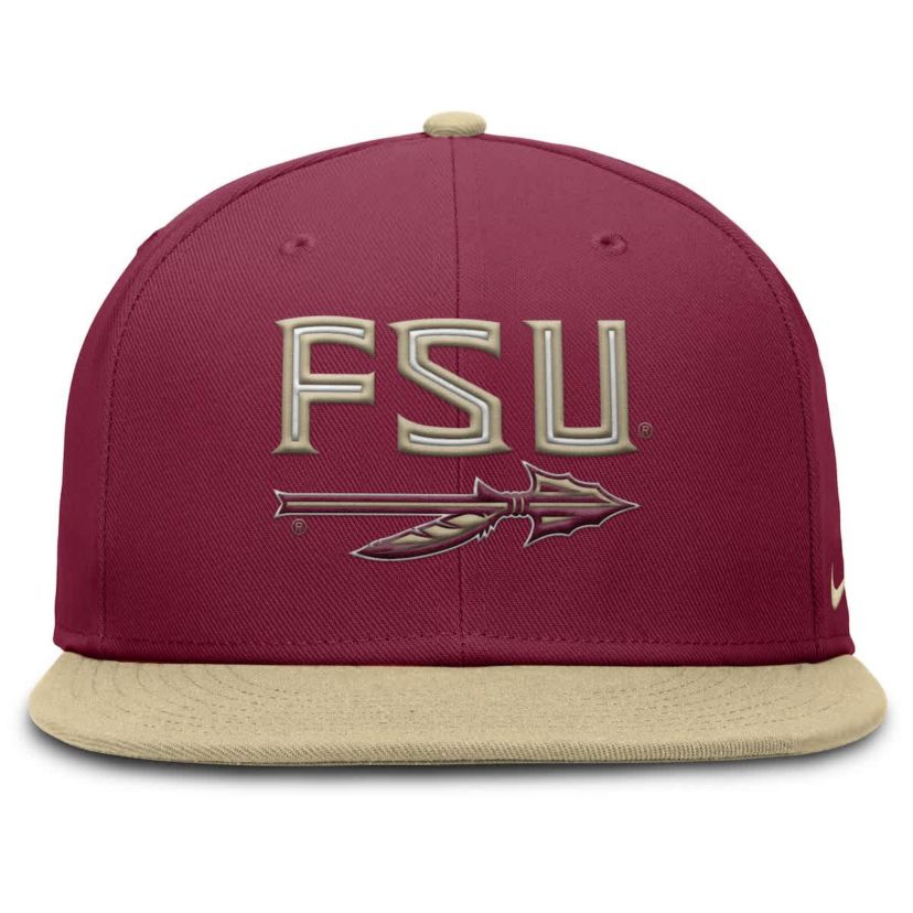 NCAA Nike Garnet/Gold Florida State Seminoles Two-Tone Primetime Performance Fitted Hat