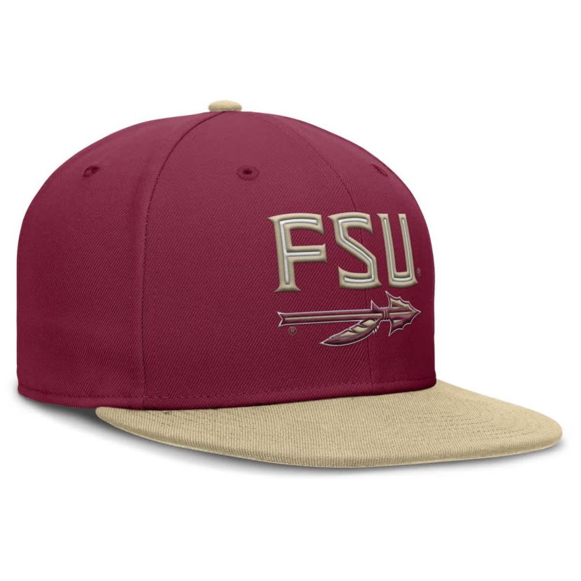 NCAA Nike Garnet/Gold Florida State Seminoles Two-Tone Primetime Performance Fitted Hat