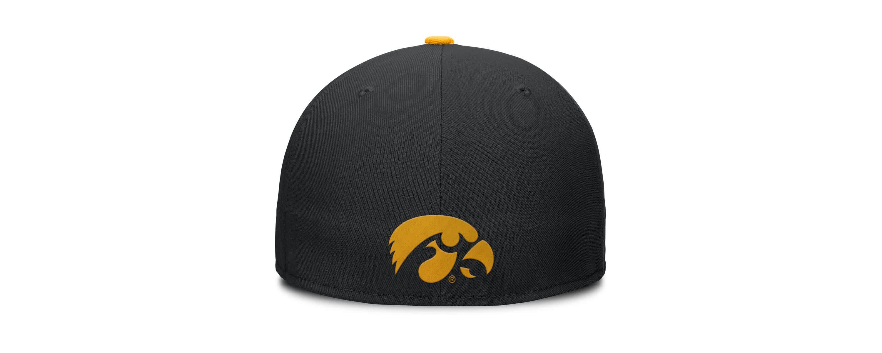 NCAA Nike Black/Gold Iowa Hawkeyes Two-Tone Primetime Performance Fitted Hat