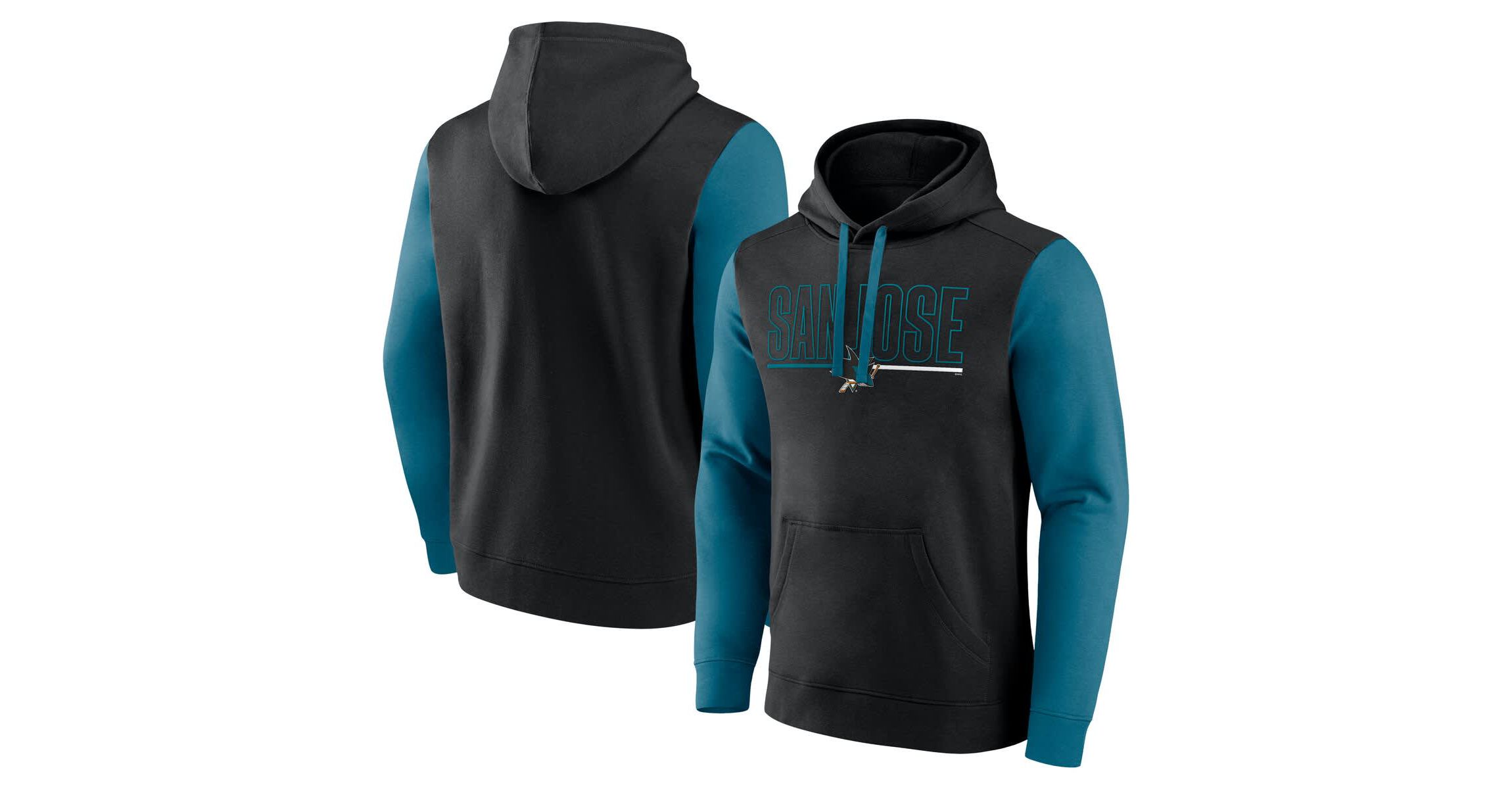 NHL Logo Athletic San Jose Sharks Deliver Fleece Pullover Hoodie