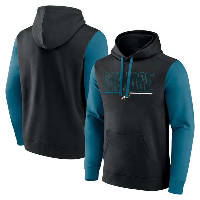 NHL Logo Athletic San Jose Sharks Deliver Fleece Pullover Hoodie
