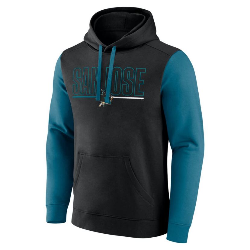 NHL Logo Athletic San Jose Sharks Deliver Fleece Pullover Hoodie