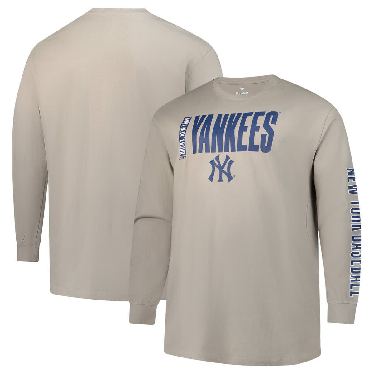 MLB New York Yankees Big & Tall Two-Hit Long Sleeve T-Shirt