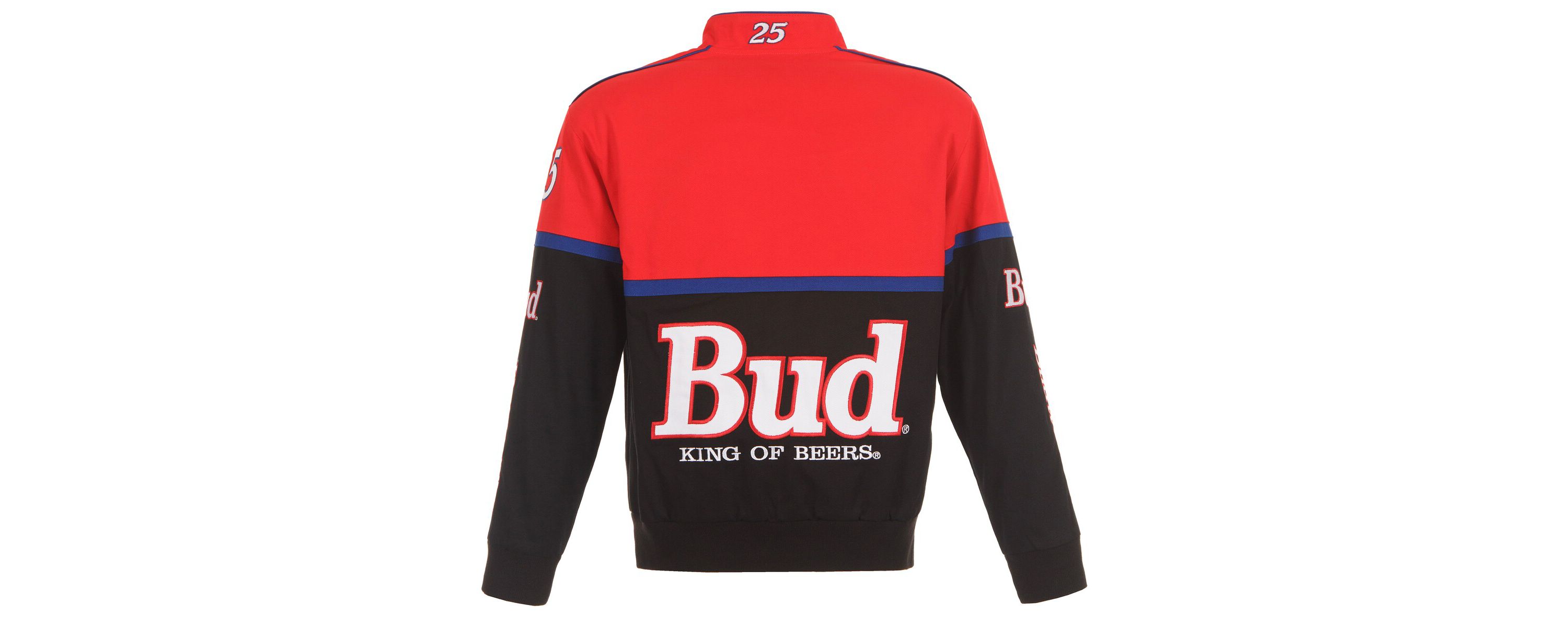 NASCAR Black/Red Ken Schrader Bud King of Beers Twill Driver Uniform Full-Snap Jacket