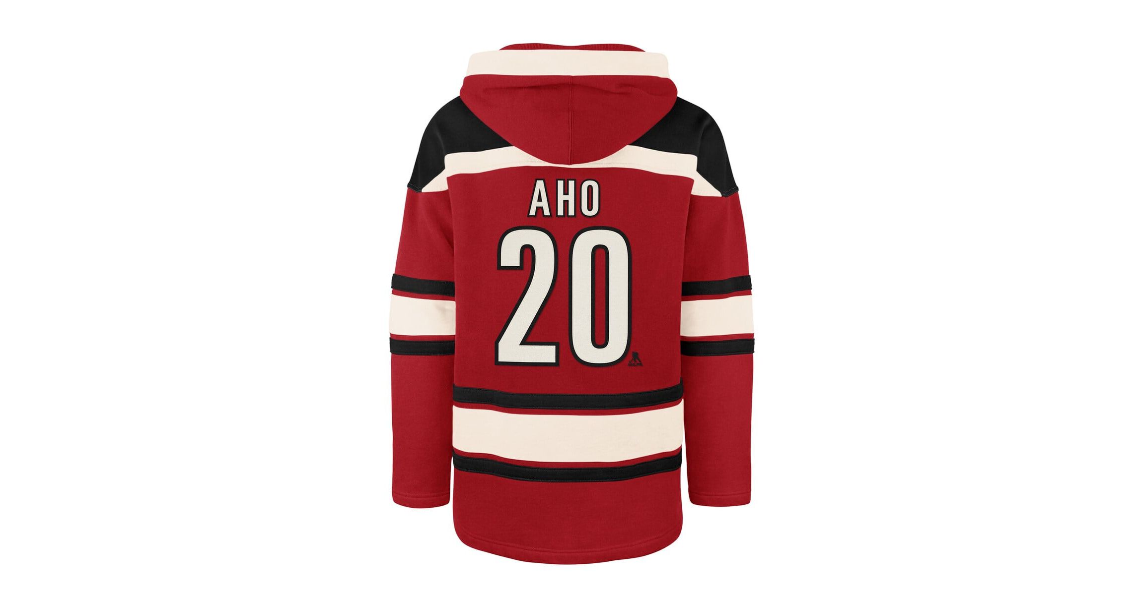 NHL Sebastian Aho Carolina Hurricanes Player Name & Number Lacer Pullover Hoodie