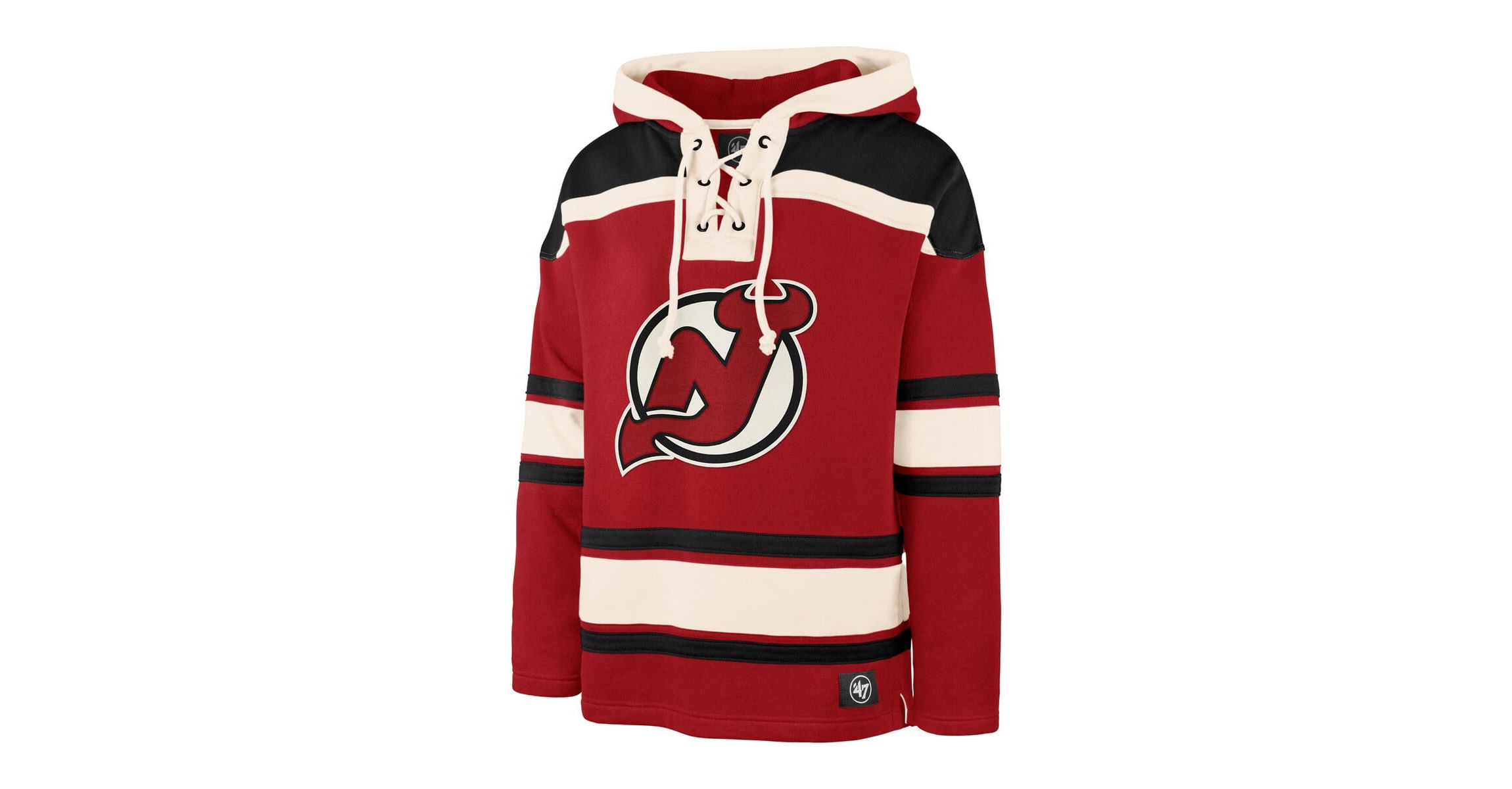 NHL Nico Hischier New Jersey Devils Player Name & Number Lacer Pullover Hoodie