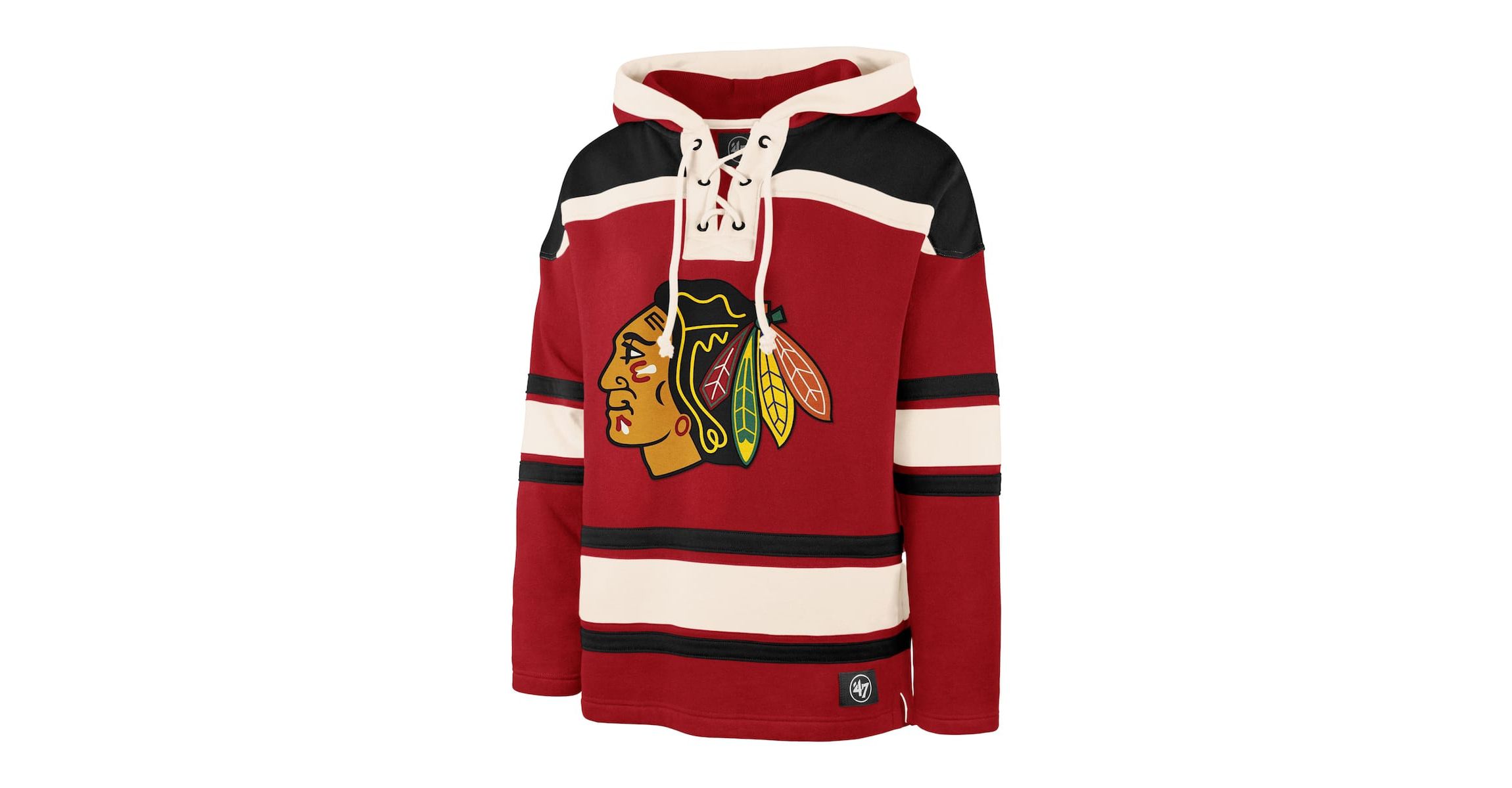 NHL Connor Bedard Chicago Blackhawks Player Name & Number Lacer Pullover Hoodie