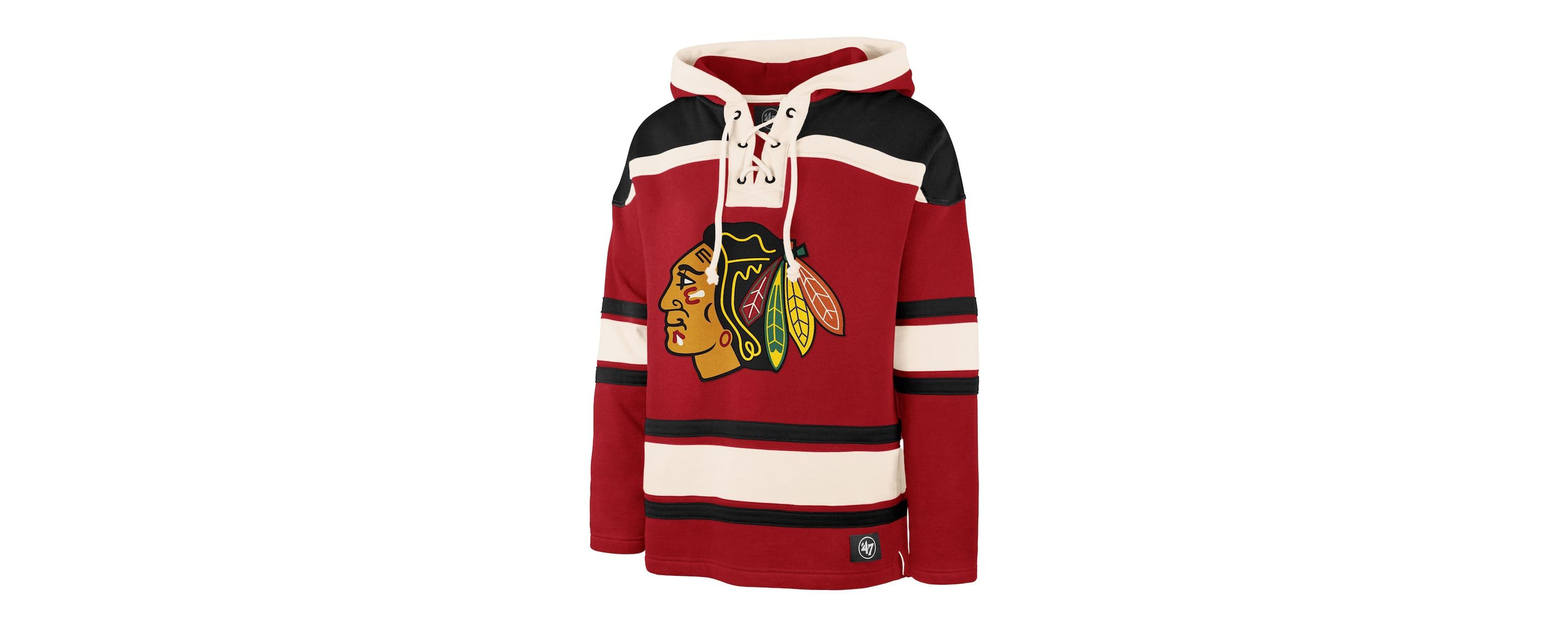 NHL Connor Bedard Chicago Blackhawks Player Name & Number Lacer Pullover Hoodie