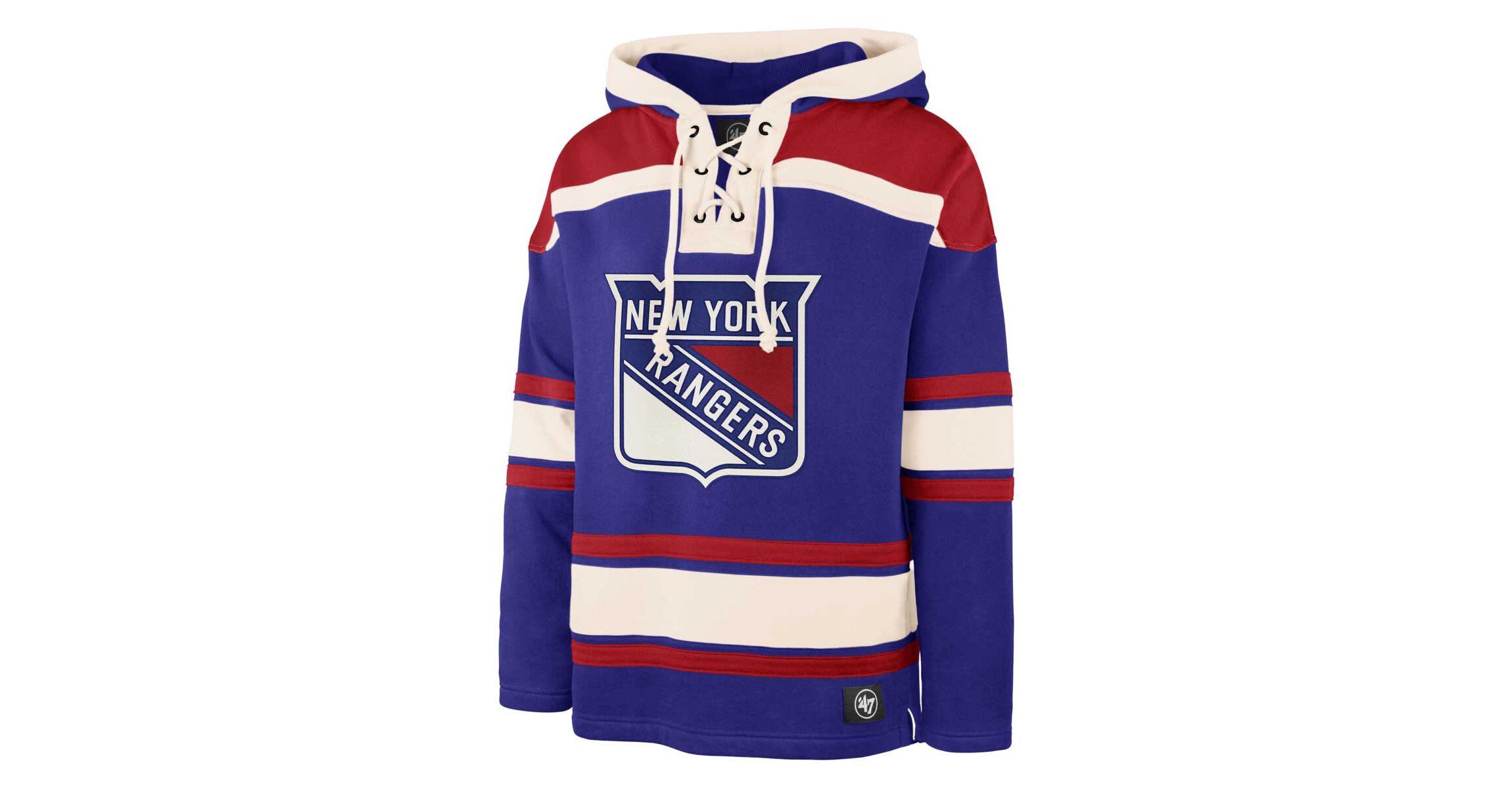 NHL Igor Shesterkin New York Rangers Player Name & Number Lacer Pullover Hoodie