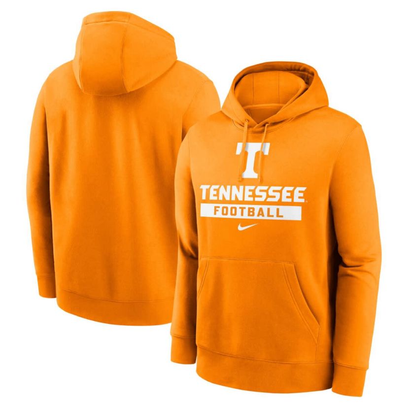 NCAA Nike Tennessee Tennessee Volunteers Football Stack Club Fleece Pullover Hoodie