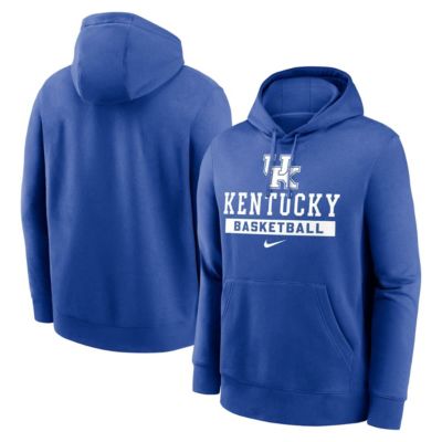 Men's NCAA Nike Kentucky Wildcats Basketball Stack Club Fleece Pullover, XL